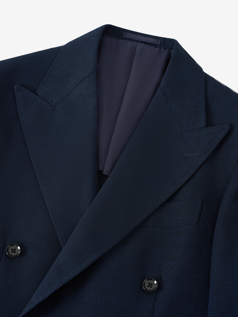 Double-breasted Balloon navy blazer 15X