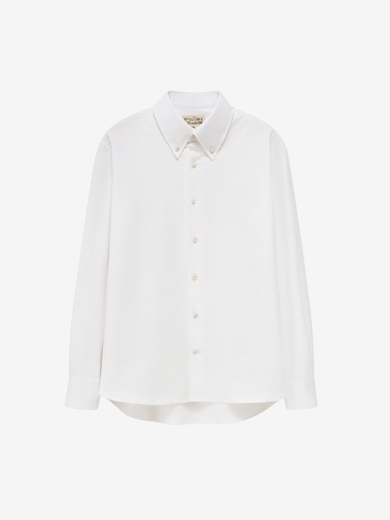 Frank Shirt | White Seersucker