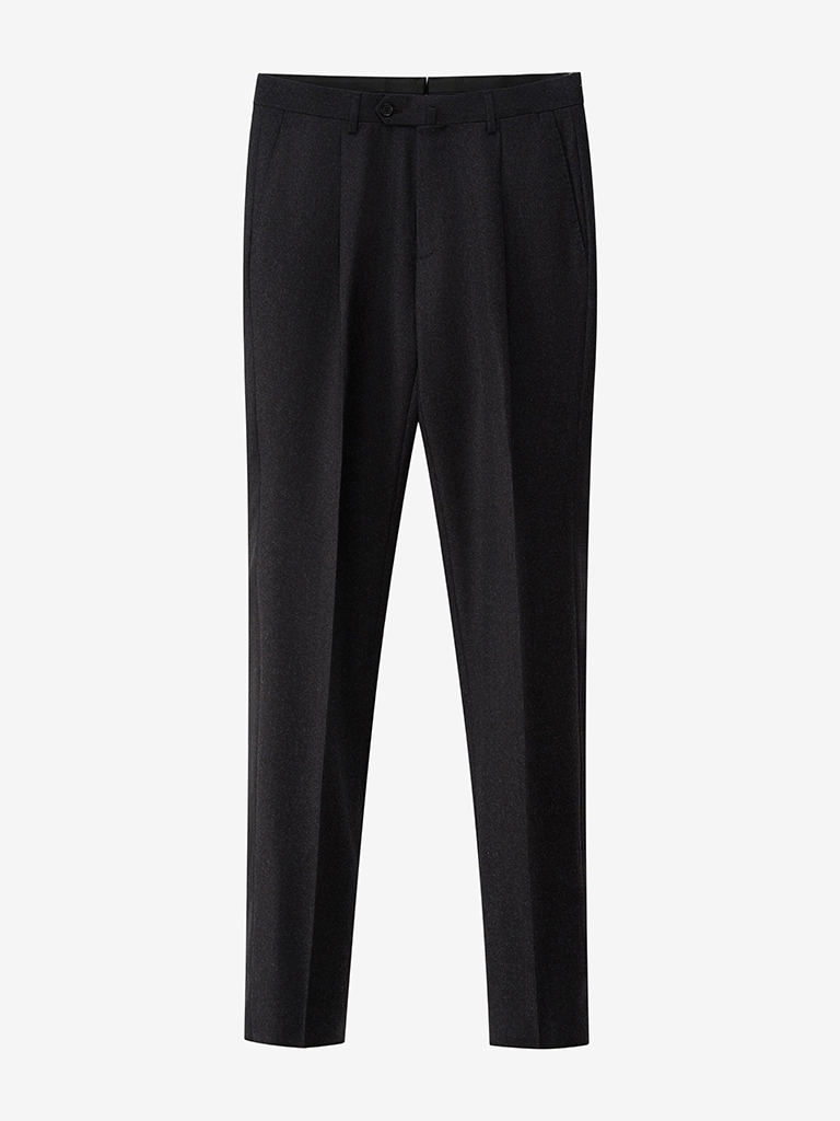 Norma Peak Lapel Dark Grey Flannel Suit