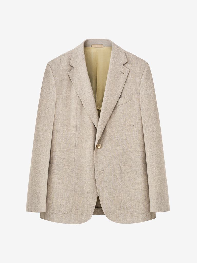 Aida Ivory Cotton/Linen/Wool Sport Jacket
