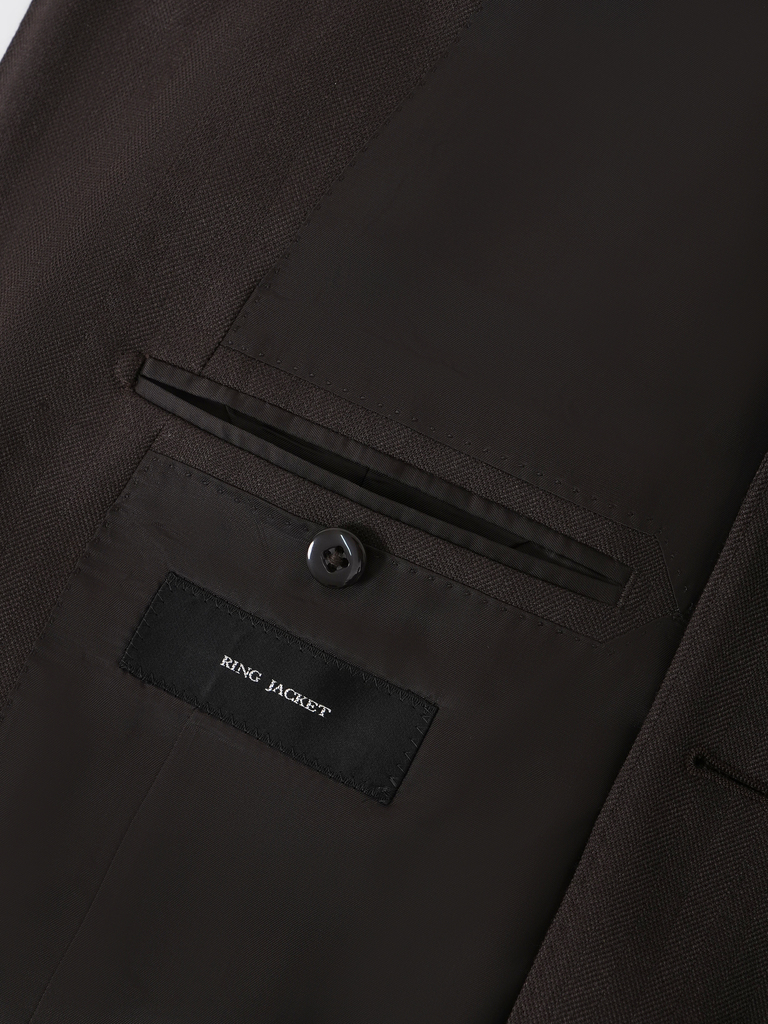 Brown Herringbone Calm Twist Suit 07F