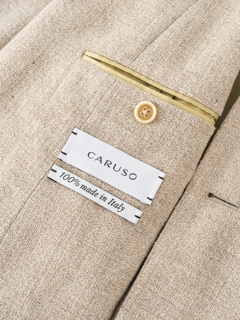 Aida Ivory Cotton/Linen/Wool Sport Jacket