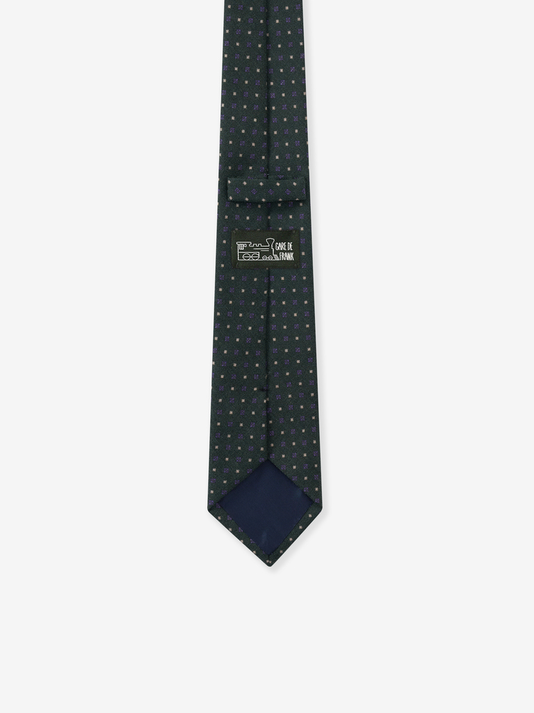 Country Green Square Dot Wool Tie