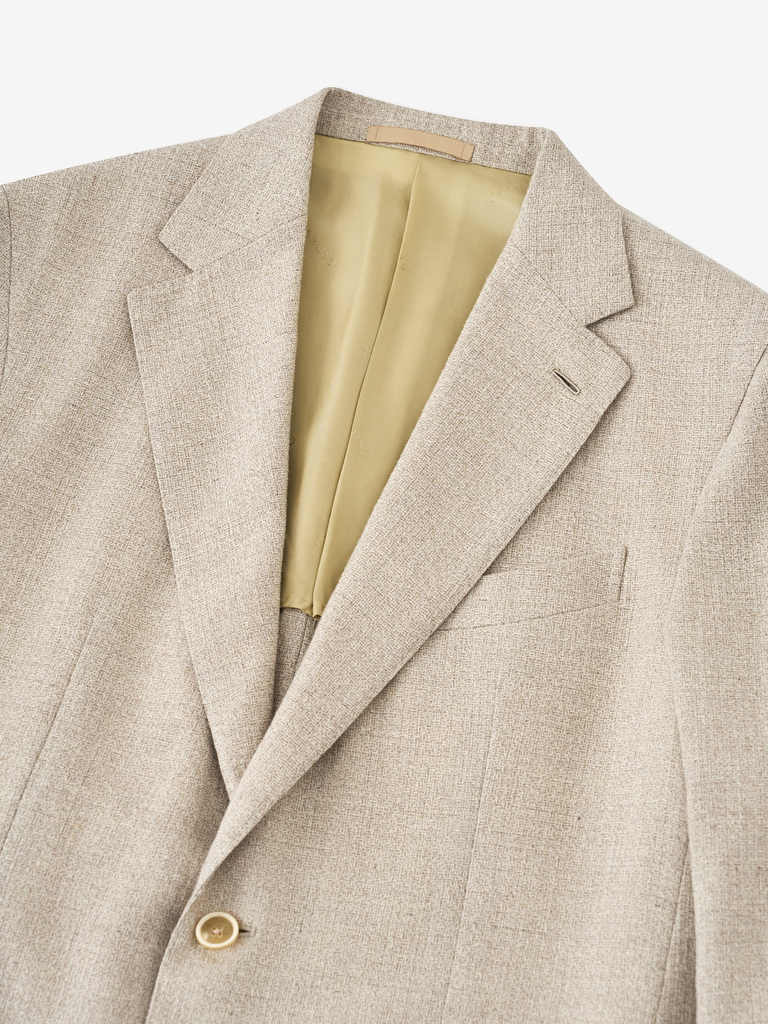 Aida Ivory Cotton/Linen/Wool Sport Jacket