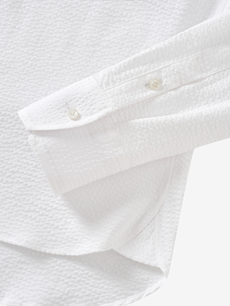 Frank Shirt | White Seersucker