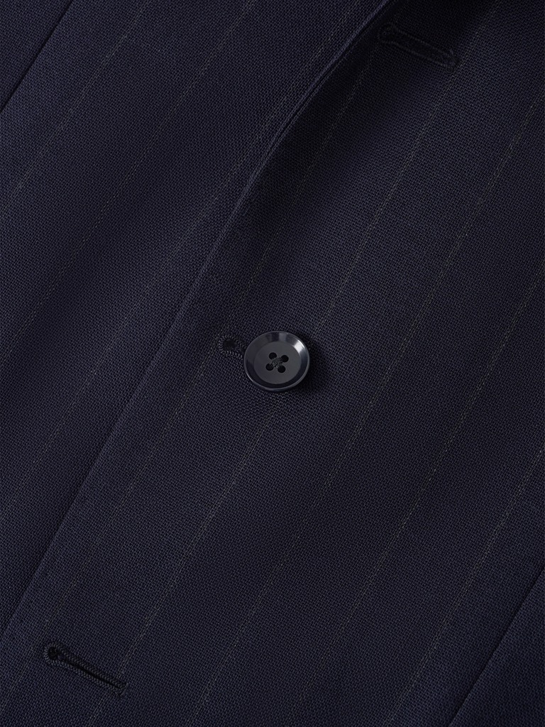Navy Wide Chalk Stripe Balloon Suit 10X