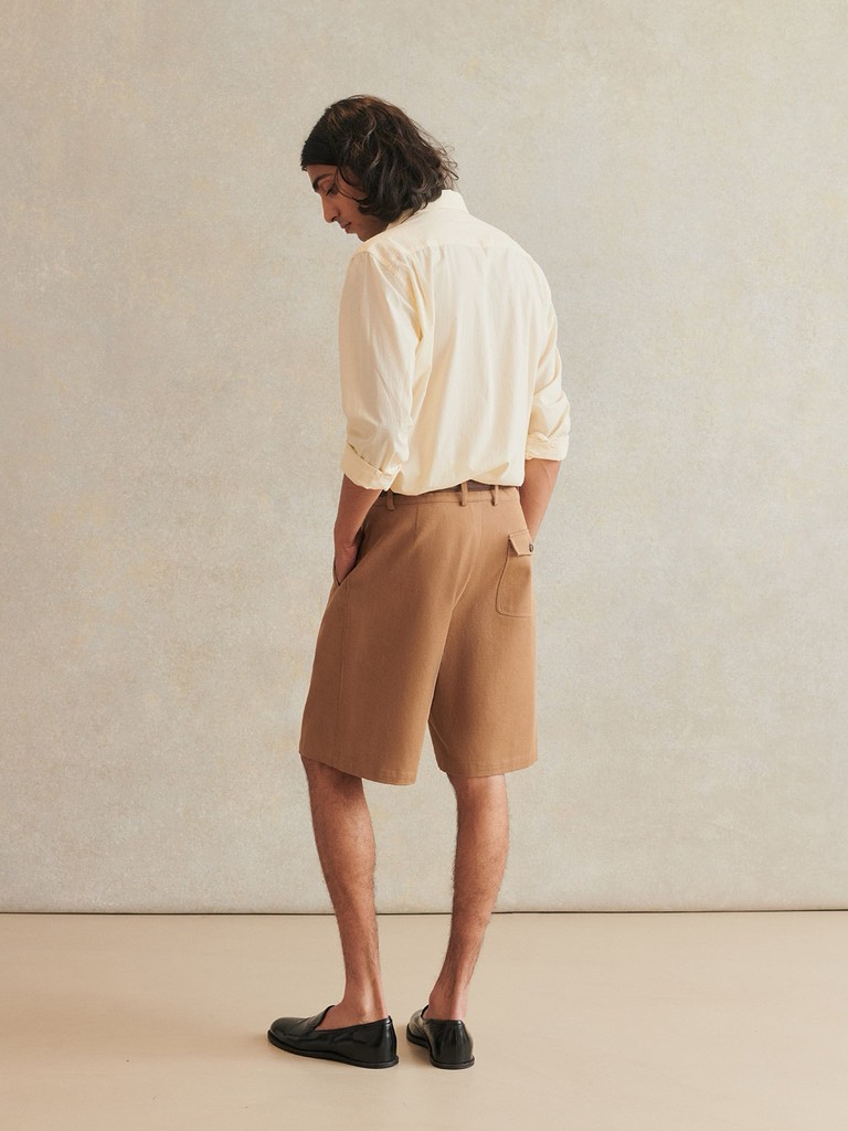 Naturalist Shorts In Coffee Natural Dye