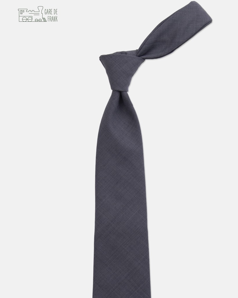 Sharkskin Grey Wool Tie