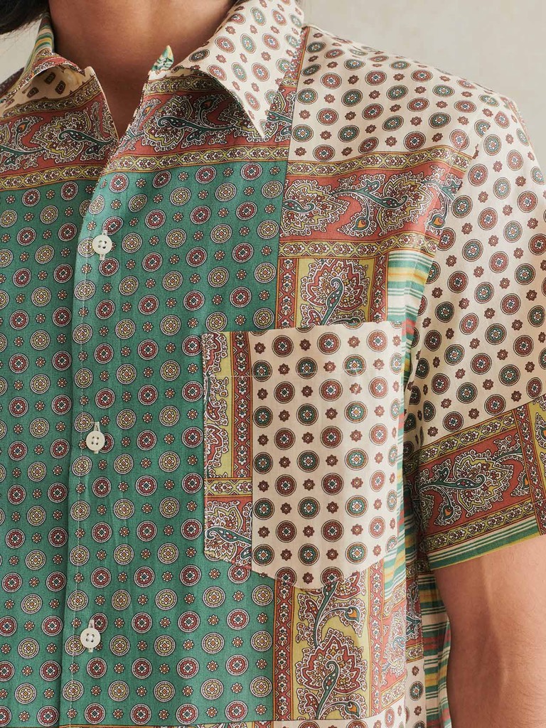 Camp Collar Shirt In Provencal Patchwork Print
