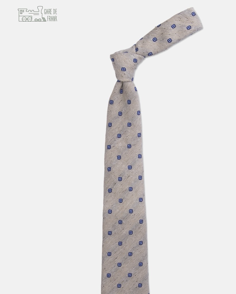 Beige Formal Garden Wool Tie