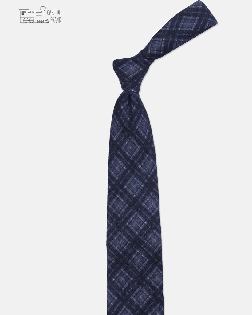 Shadow Tattersall Check Wool Tie