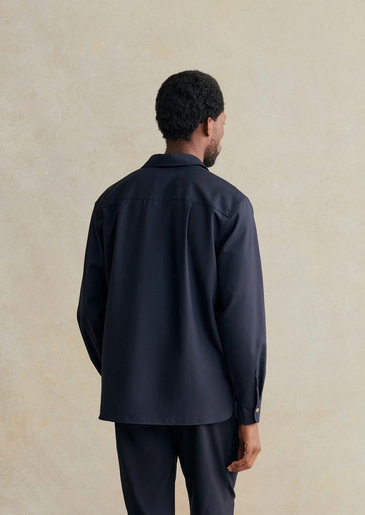 TWO POCKET OVERSHIRT CH32 IN COLD WOOL