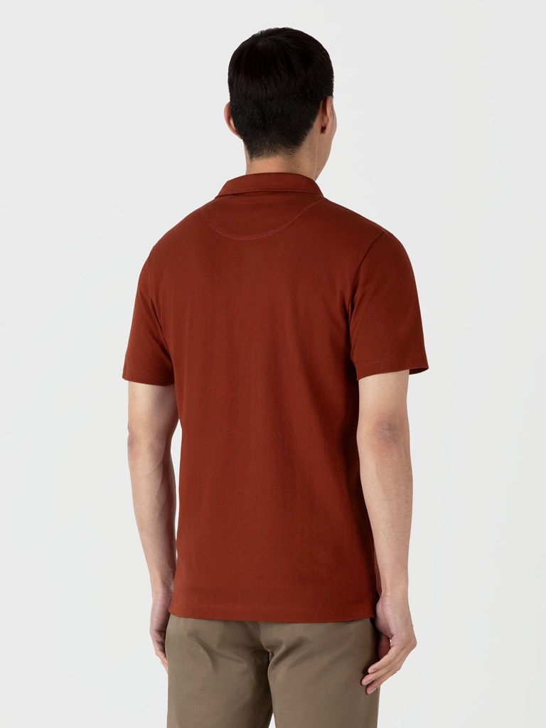 Riviera Polo Shirt in Dark Clay