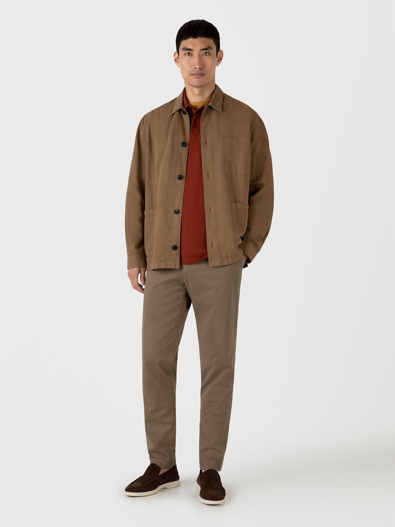 Riviera Polo Shirt in Dark Clay
