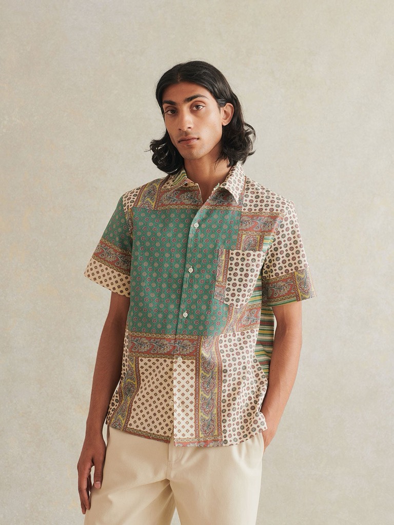 Camp Collar Shirt In Provencal Patchwork Print