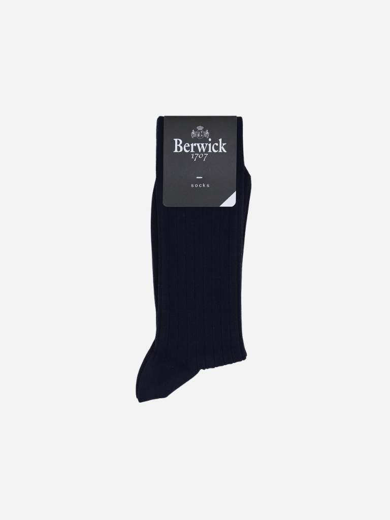 Black Ribbed Dress Socks