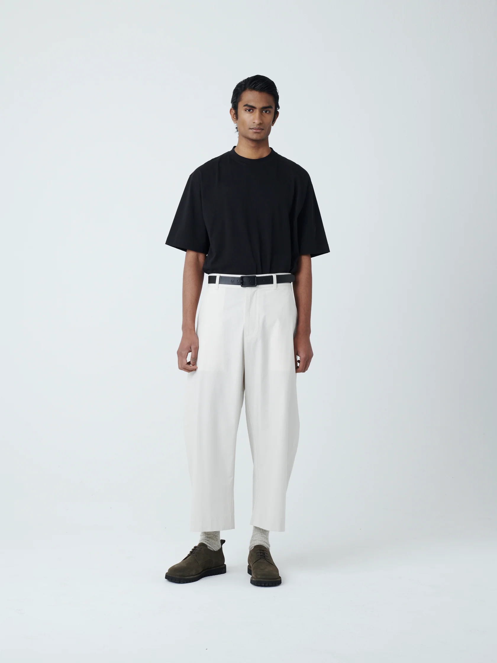 Quần Bosun Cropped Wide Pants in Bone