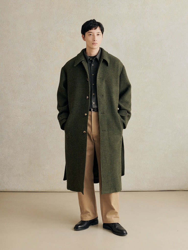 Overcoat in Spongy Wool