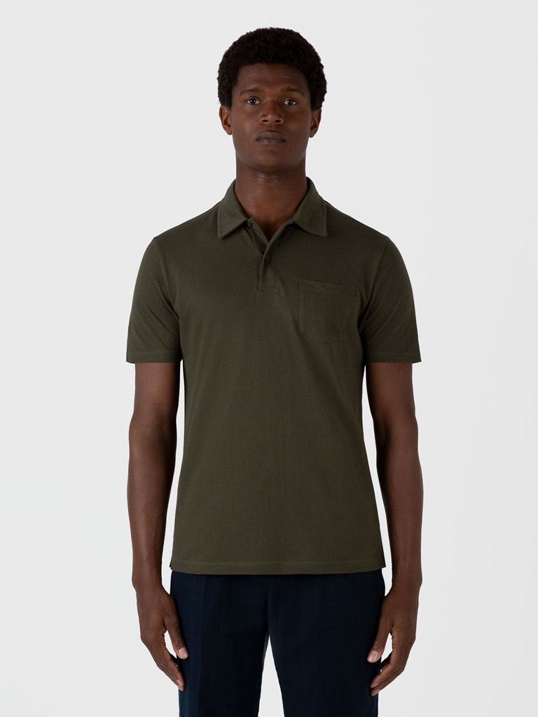 Riviera Polo Shirt in Pine Green