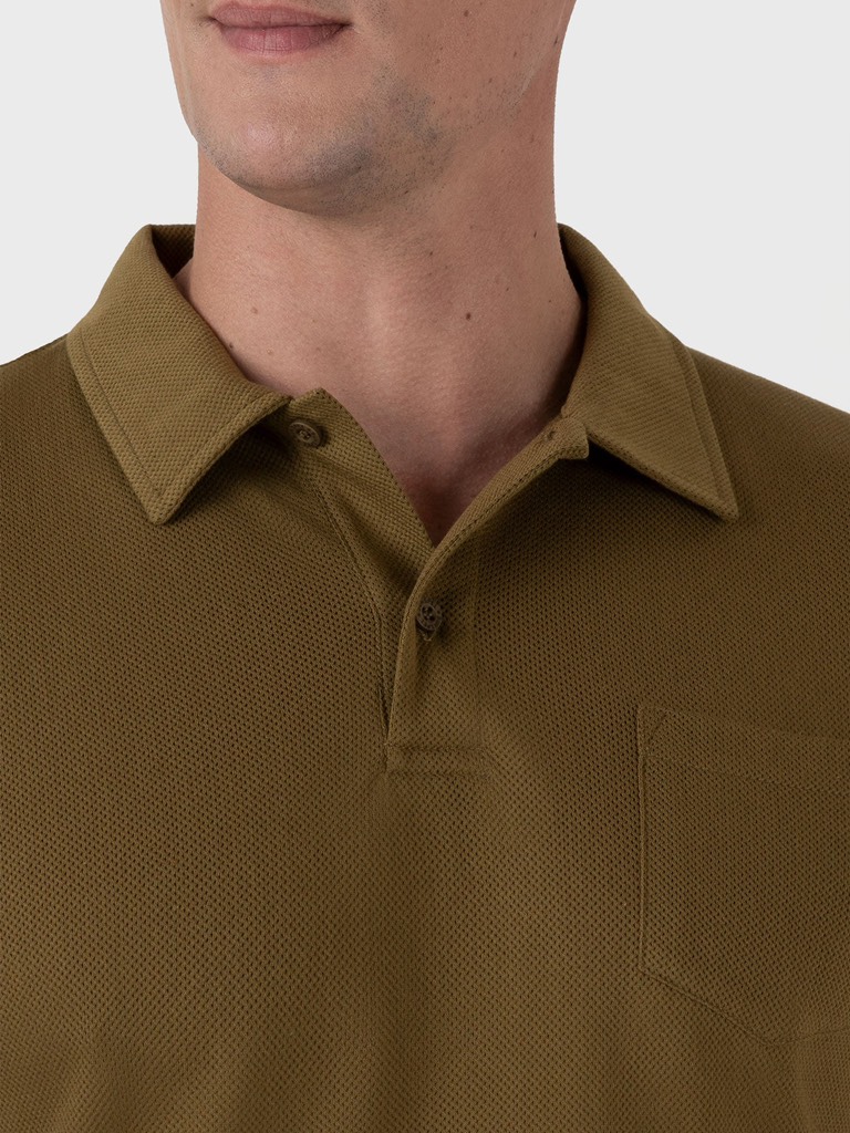Riviera Polo Shirt in Olive Green