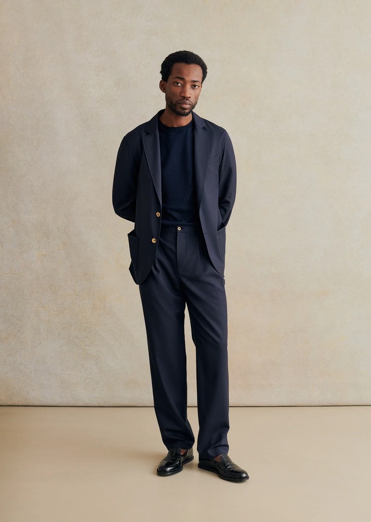 TWO PLEAT TROUSERS PA18 IN COLD WOOL
