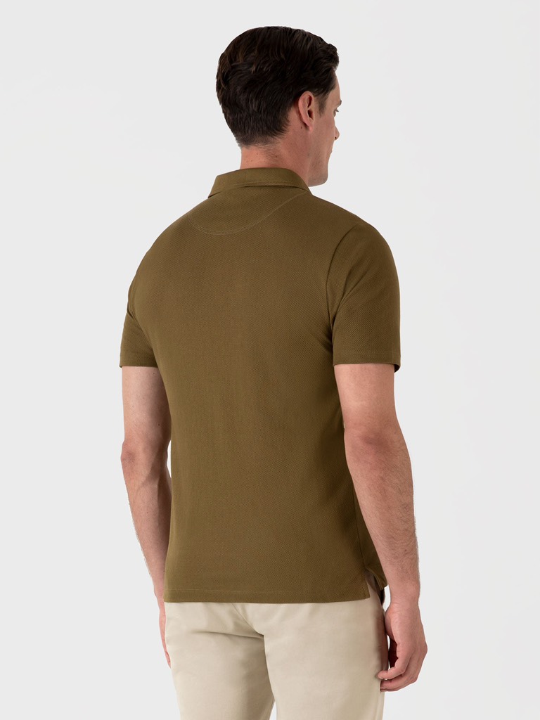 Riviera Polo Shirt in Olive Green