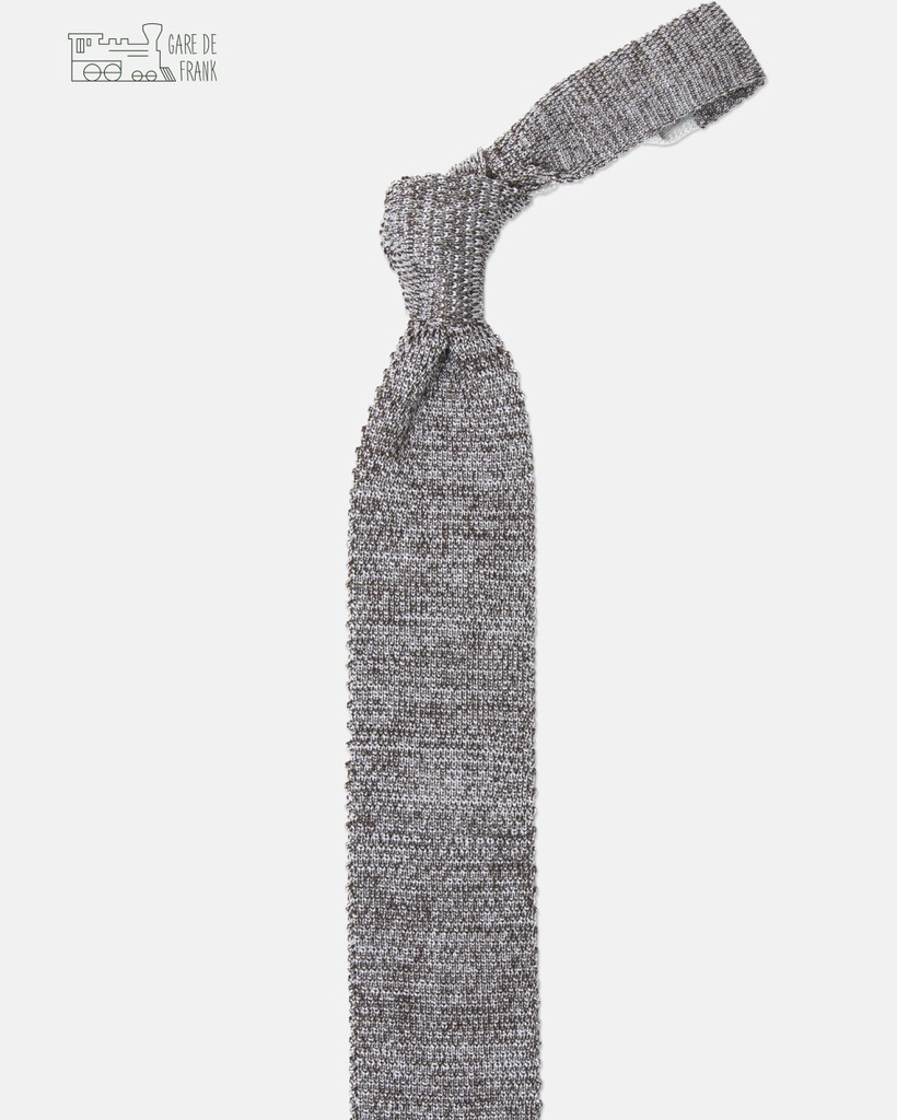 Soft Knit Tie In Oatmeal