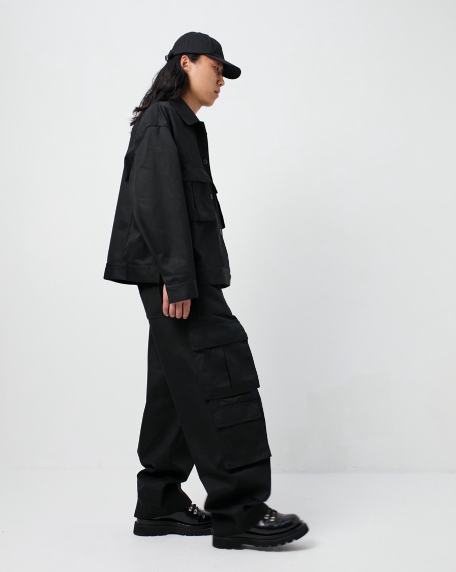 Long Cargo Pants In Black