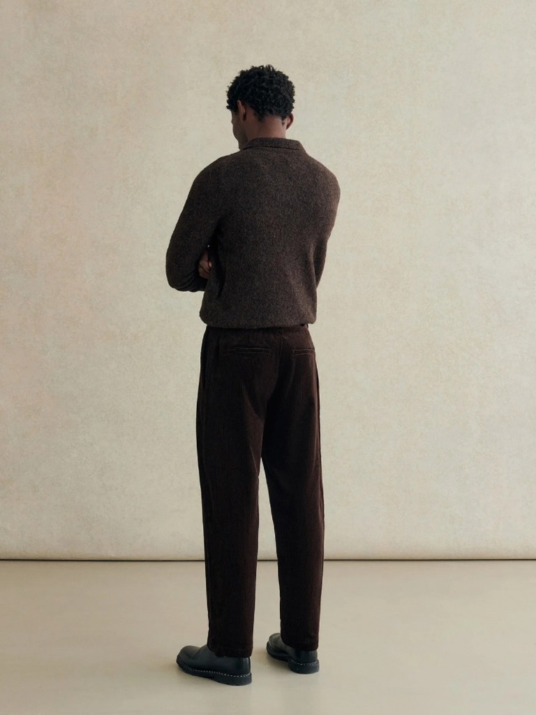 Brown Wide Wale Corduroy Balloon Trousers