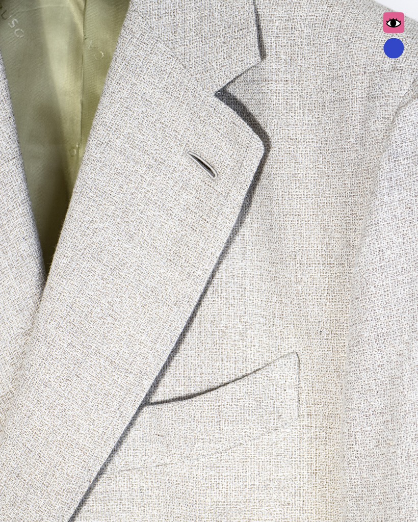 Aida Ivory Cotton/Linen/Wool Sport Jacket