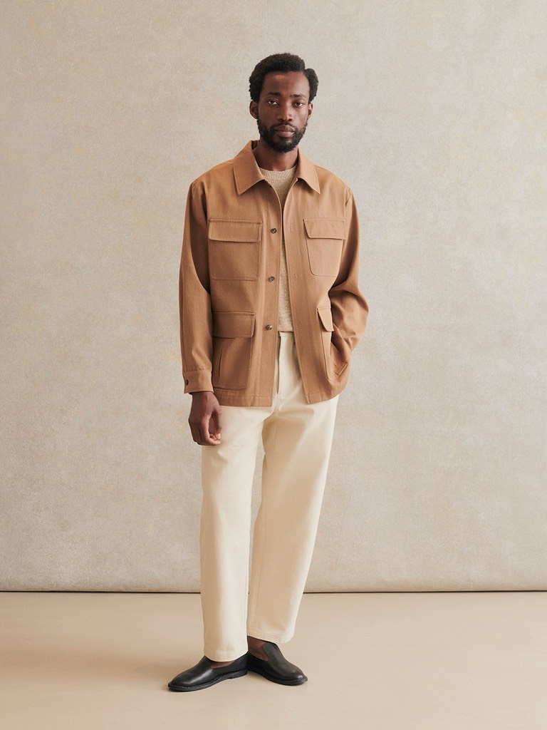 Gardener's Jacket In Coffee Natural Dye