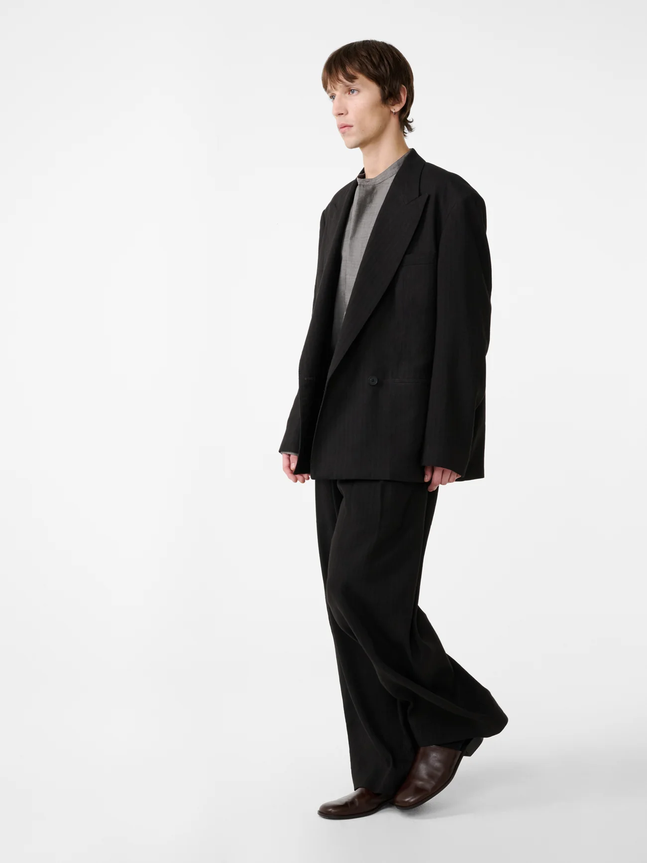 Espresso Broken Herringbone Daburu Jacket