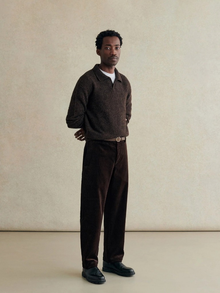 Brown Wide Wale Corduroy Balloon Trousers