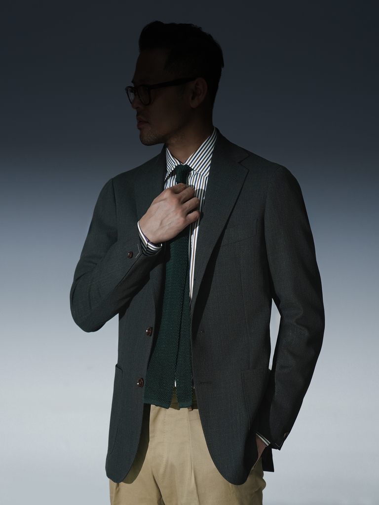 Forest green Ballloon sport jacket 07E