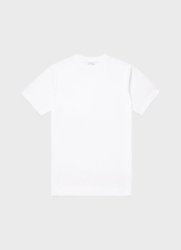 SS Mock Neck T Shirt in White