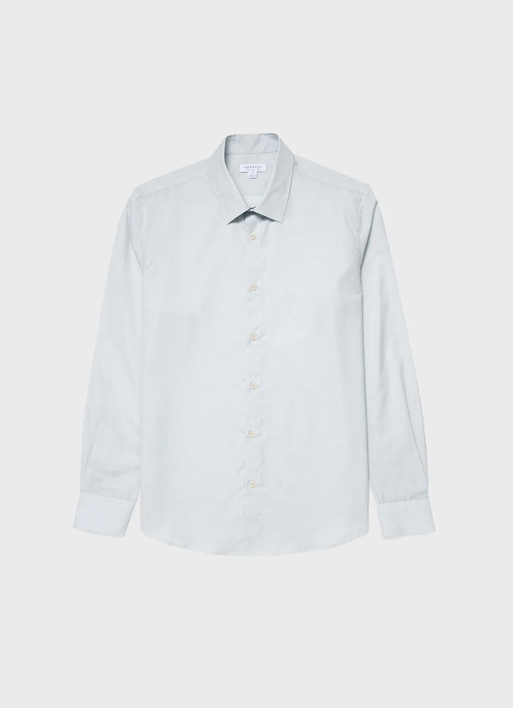 Cotton Cashmere Shirt in Light Blue