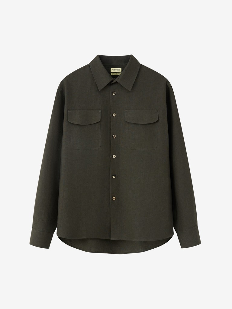Two Pocket Overshirt In Arabica