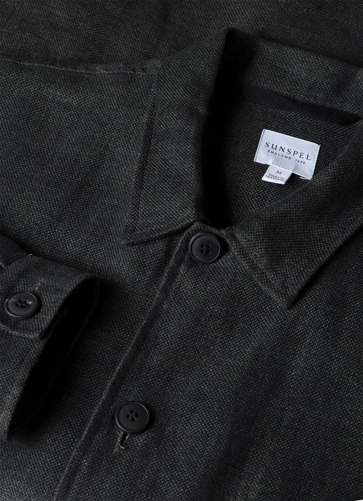 Hopsack Linen Twin Pocket Jacket in Khaki