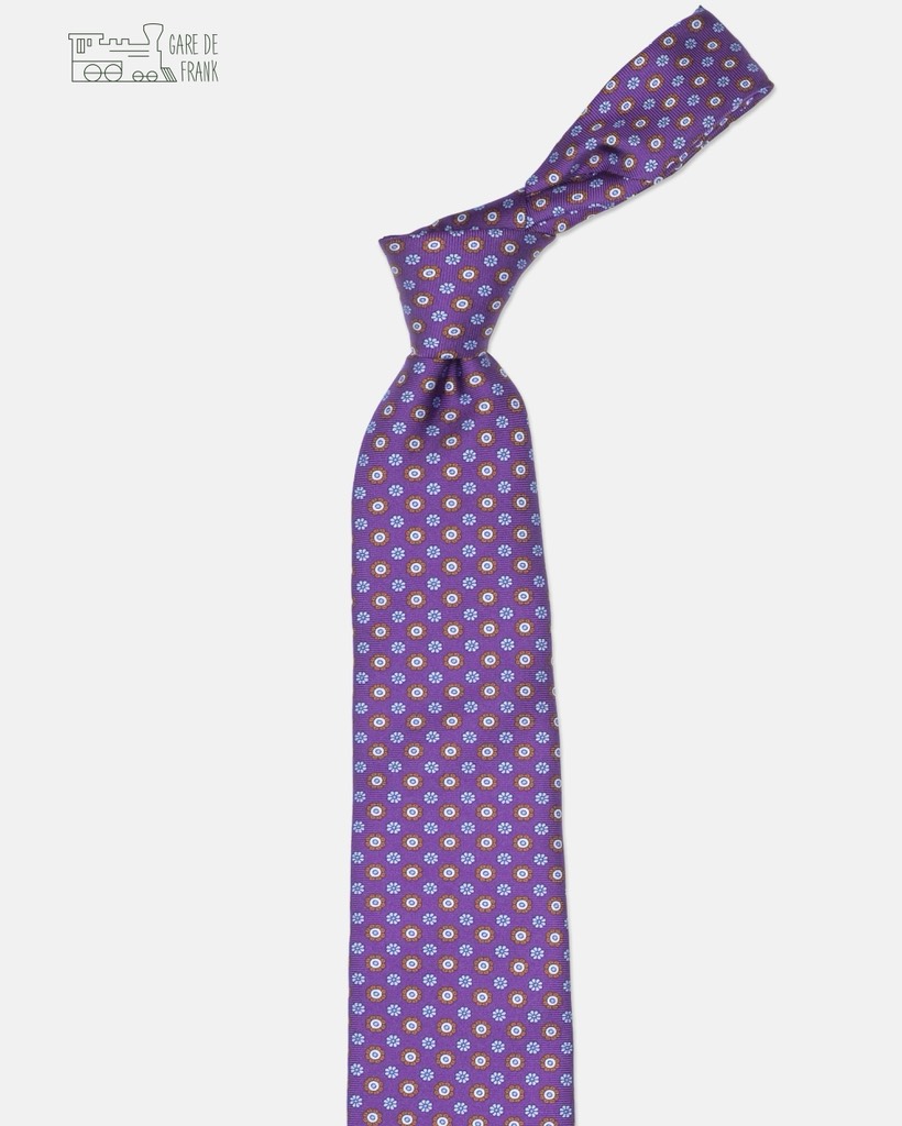 Violet Blooming Silk Tie