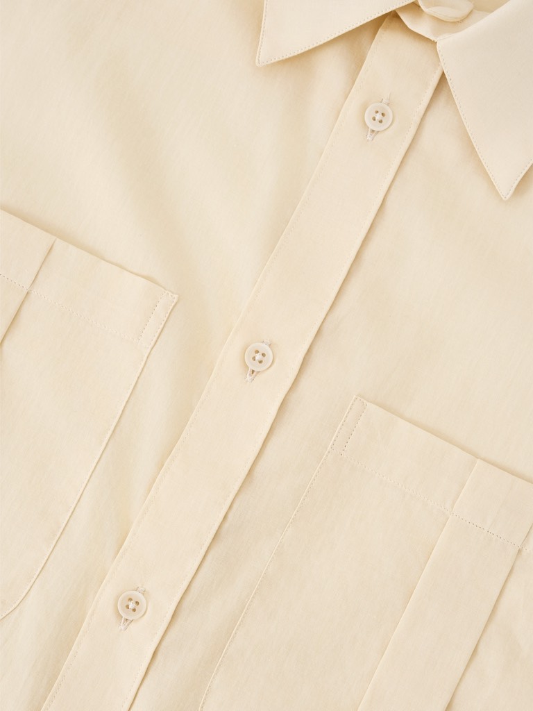 Short Sleeve Painter's Shirt In Cream