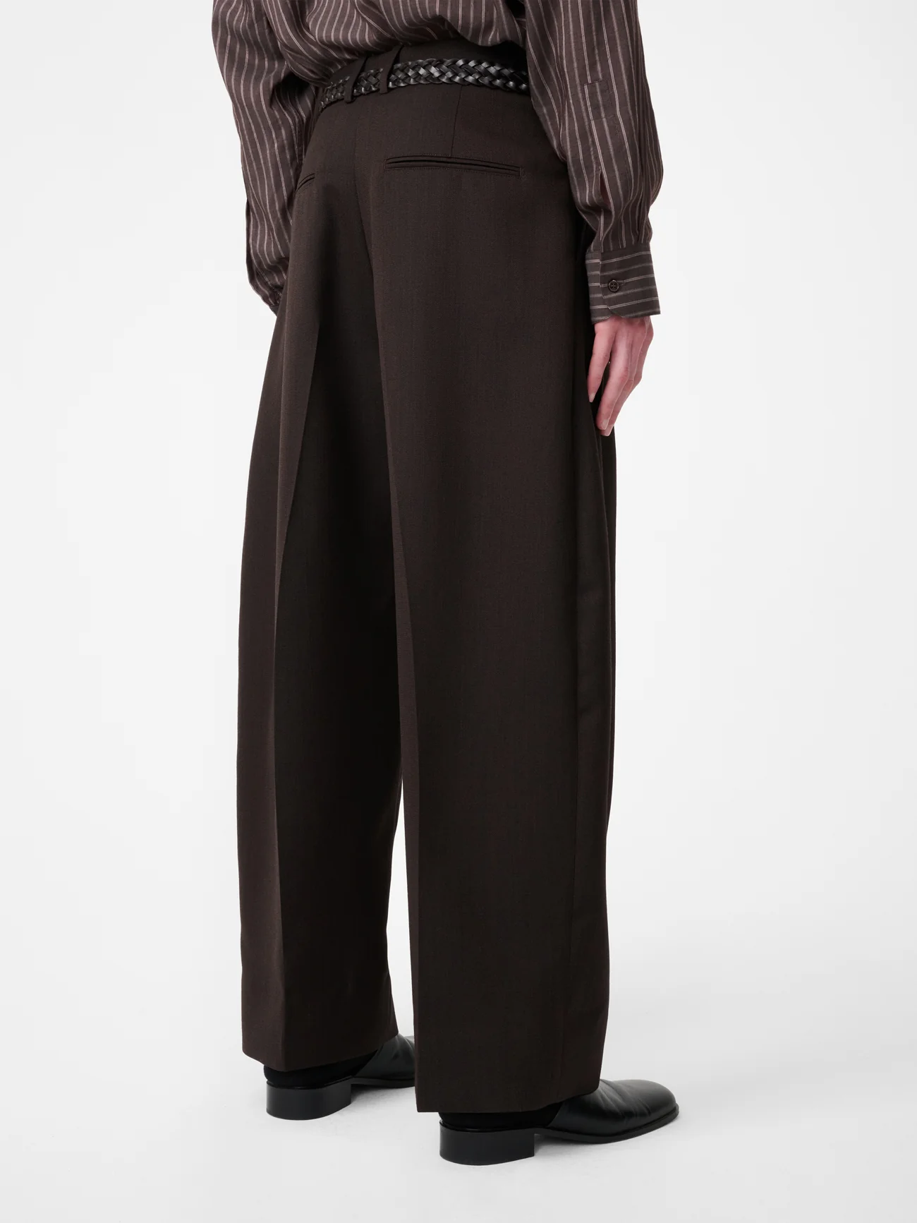 Coffee Two Tone Tailoring Fume Pants