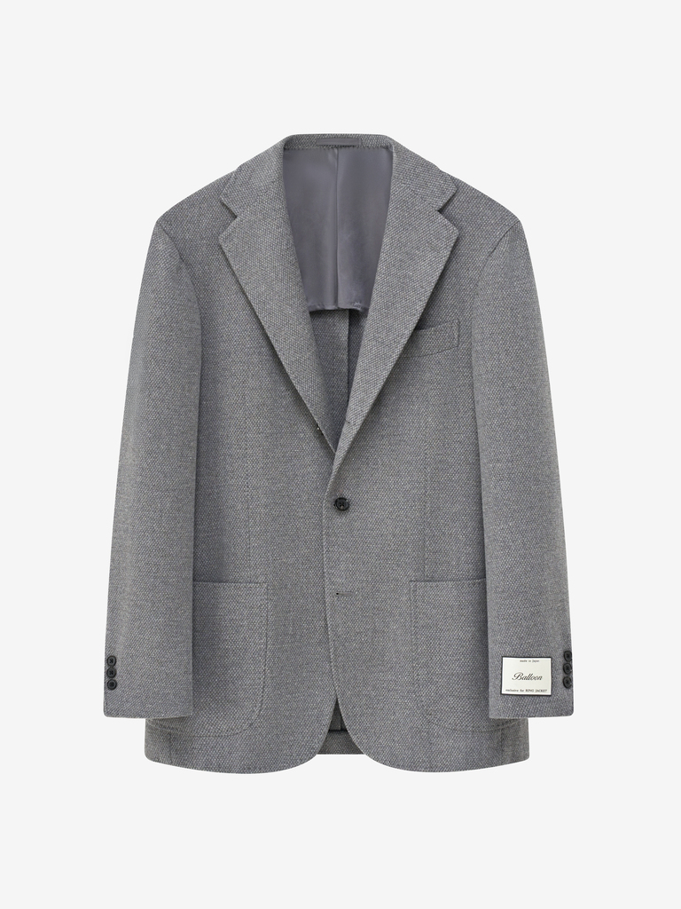 Grey Birdseye Flannel Balloon Sport Jacket 09C