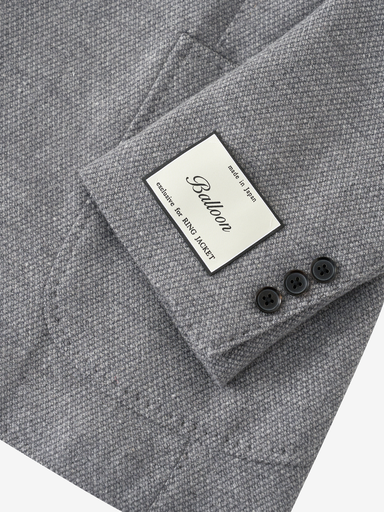 Grey Birdseye Flannel Balloon Sport Jacket 09C