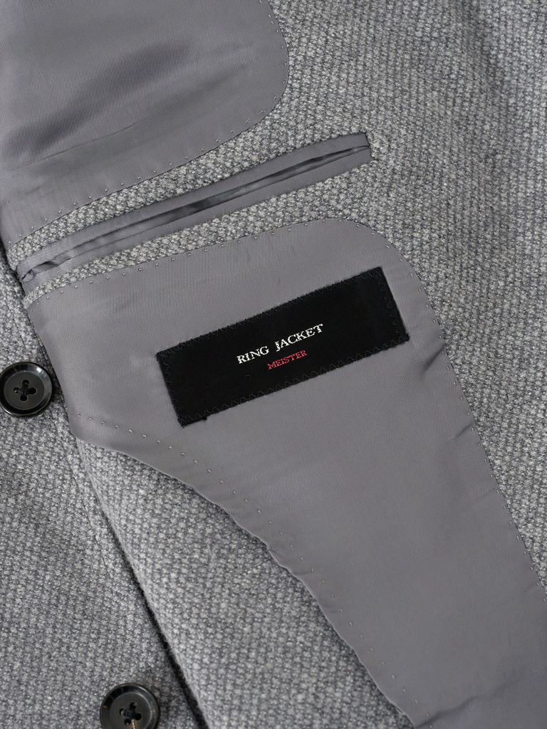 Grey Birdseye Flannel Balloon Sport Jacket 09C