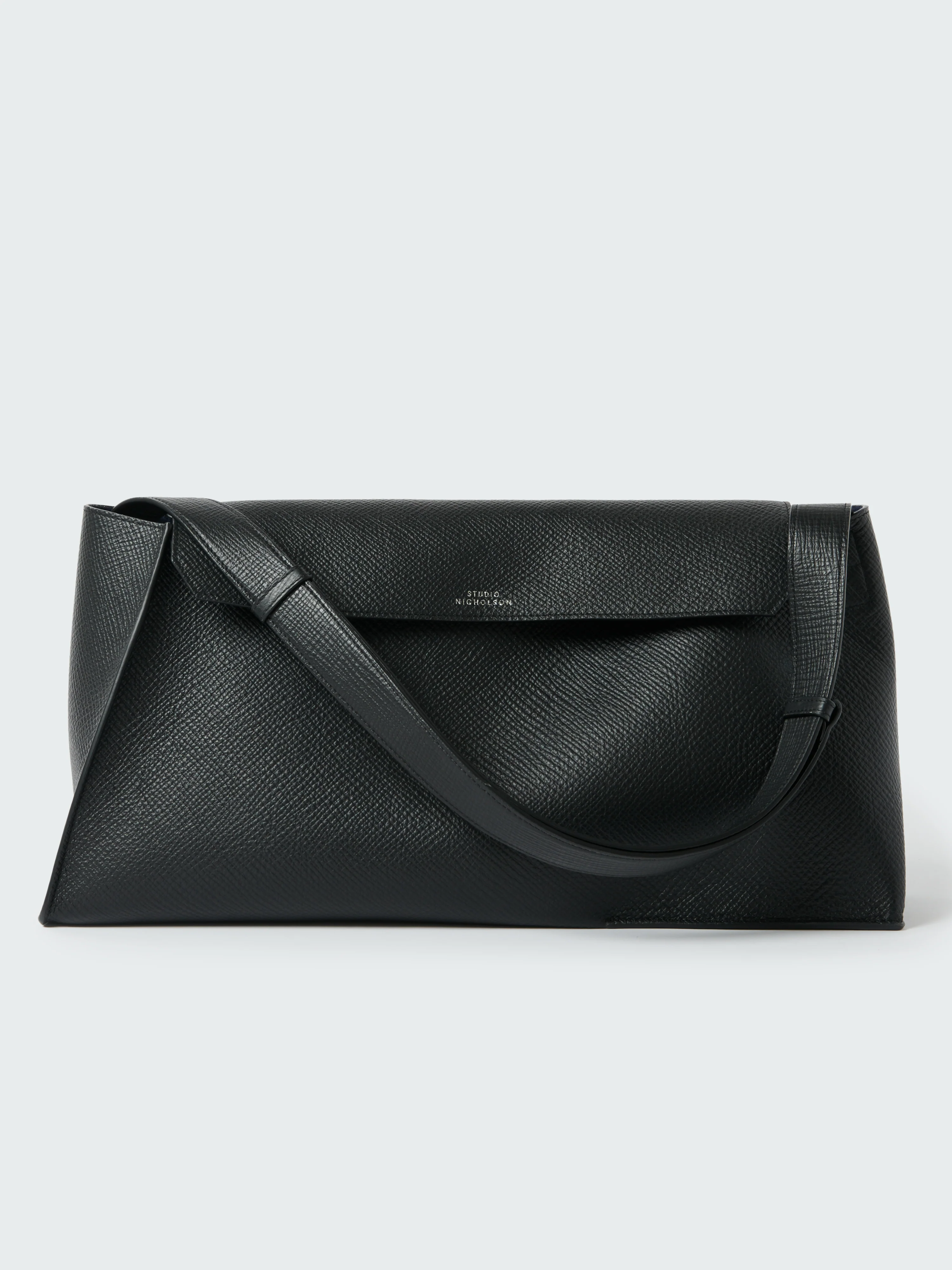 Black Palmellato Leather Shiboru Bag