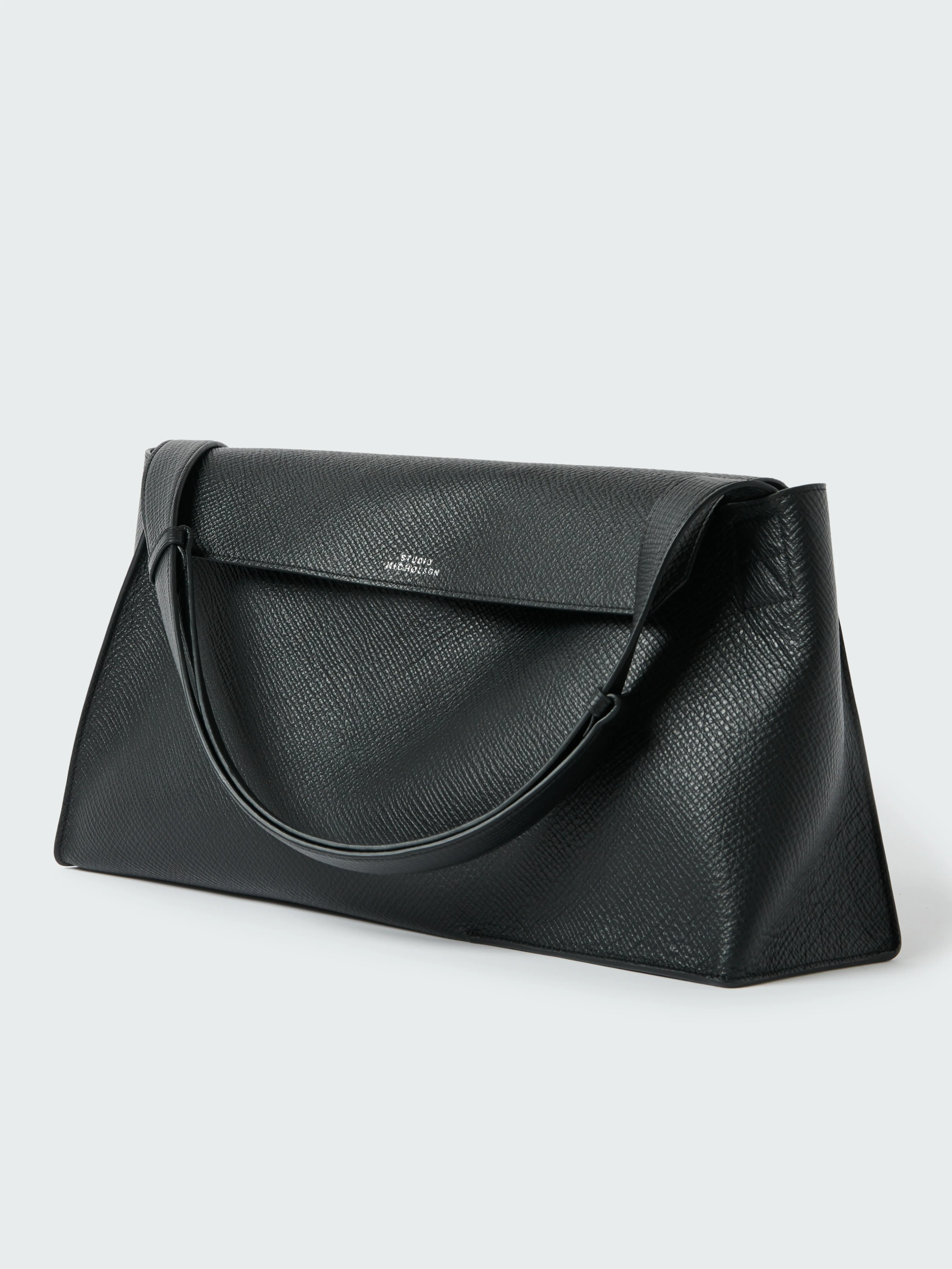 Black Palmellato Leather Shiboru Bag
