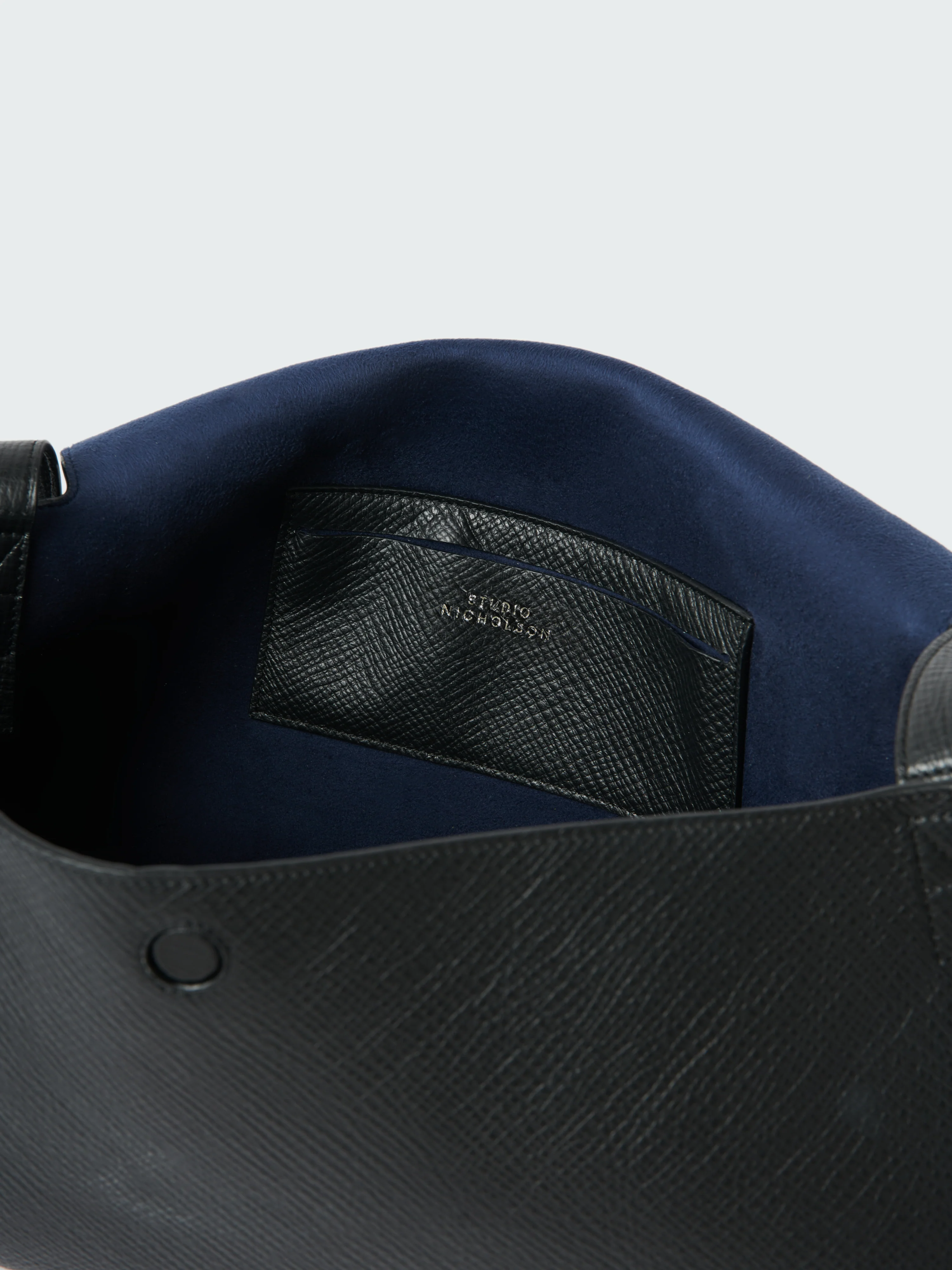 Black Palmellato Leather Shiboru Bag
