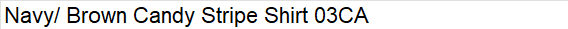 Navy/ Brown Candy Stripe Shirt 03CA