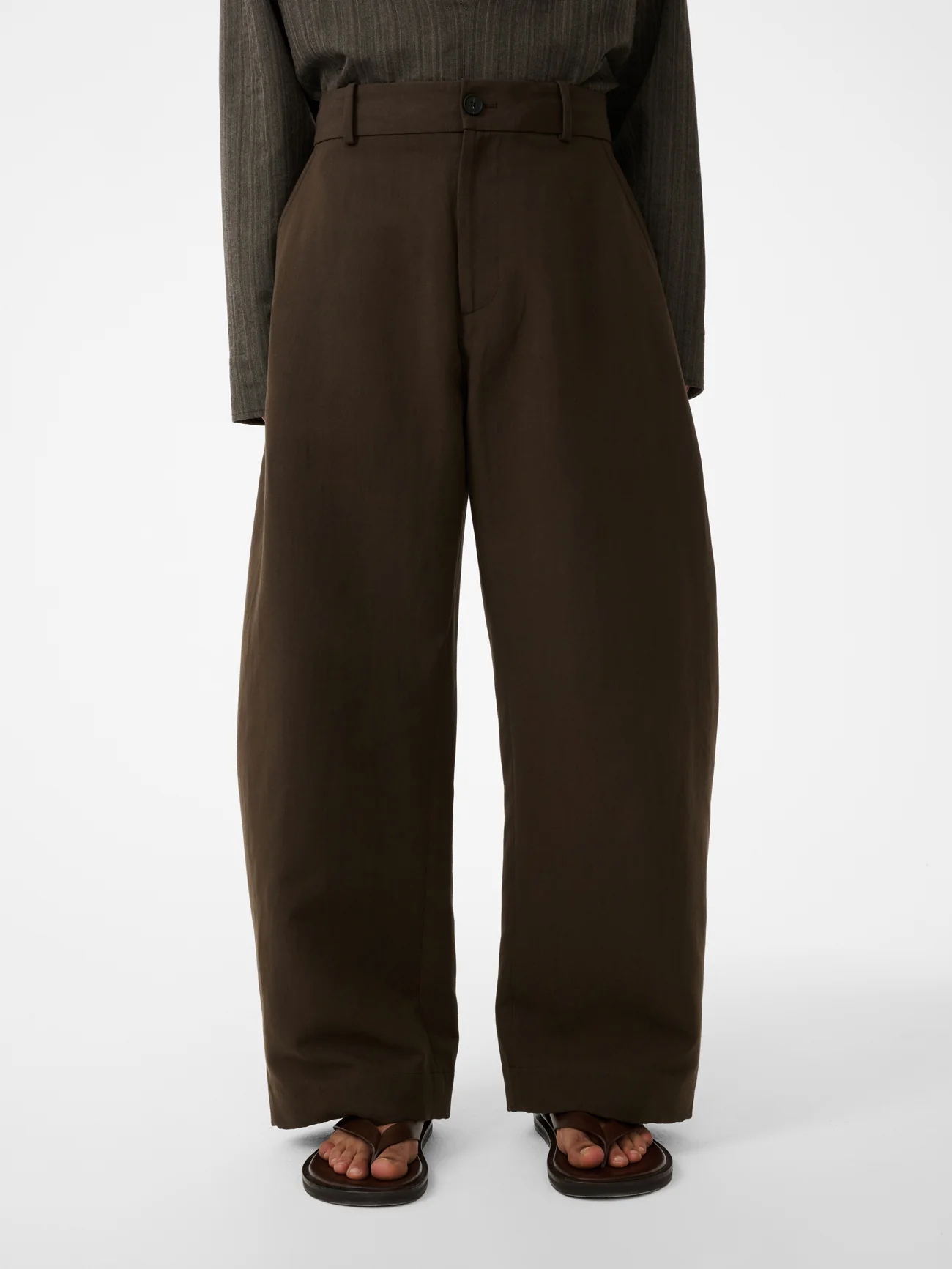Peat Double Cotton Linen Levy Pants