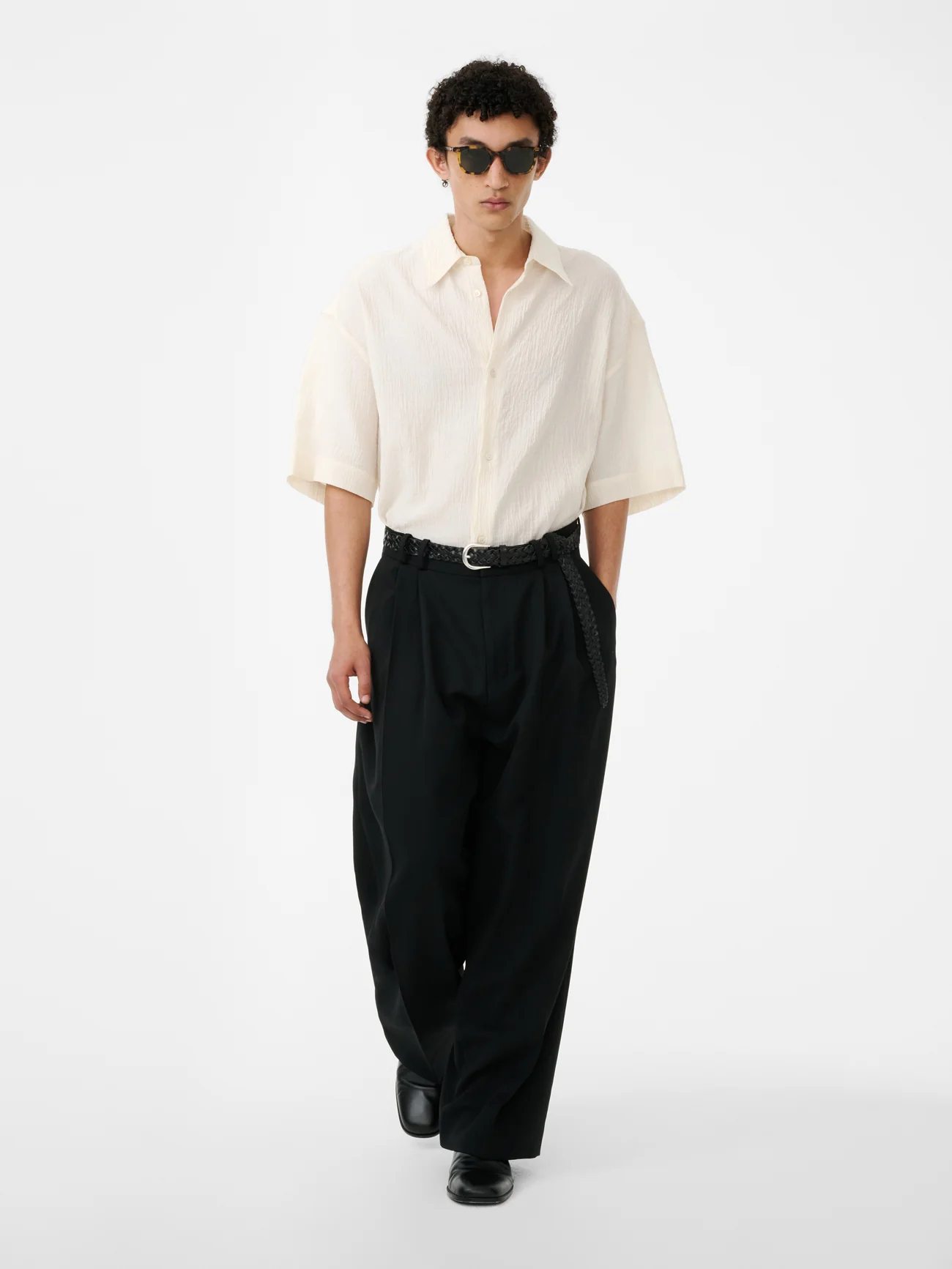 Black Light Tech Wool Line Pants